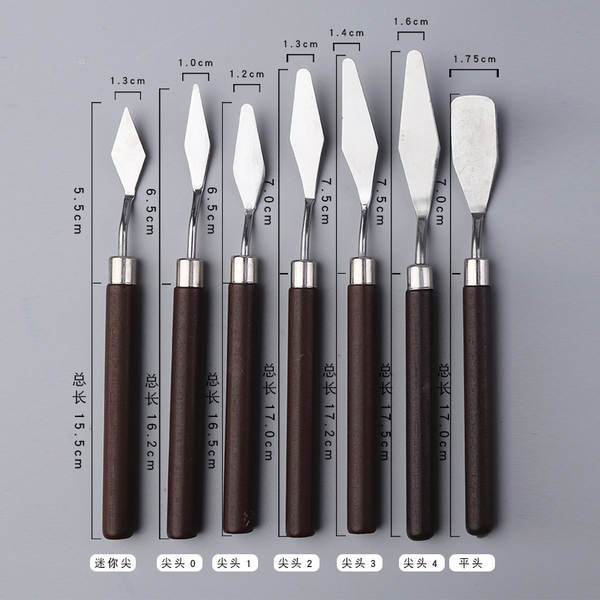 Conjunto de Pincéis e Espátulas para Arte