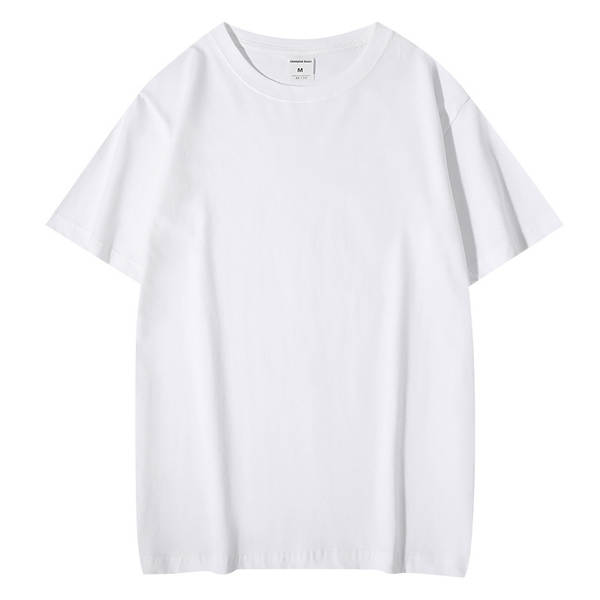 220 gramas de algodão puro T-shirt homem e mulher impressão de logotipo T-shirt vazio T-shirt personalizado de mangas curtas T-shirt cultural T-shirt