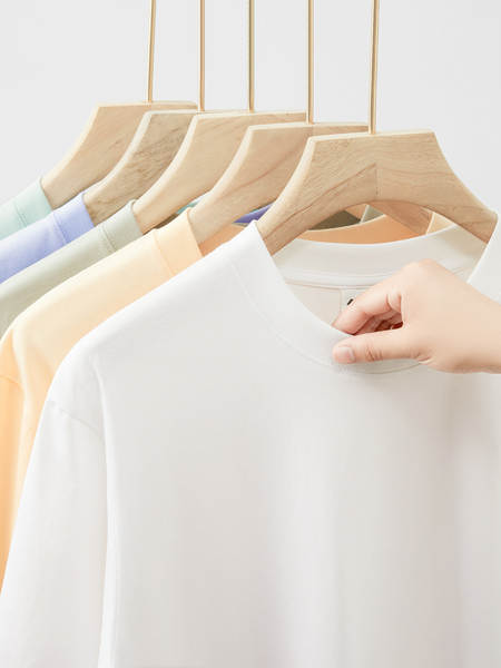 230 gr de corda T-shirt de pulseira curta para homens e mulheres vestido de verão peso pesado algodão puro relaxante roupa de banho pura vestido branco