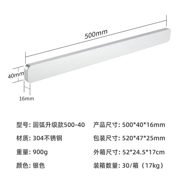 Suporte Magnético para Facas de Aço Inox