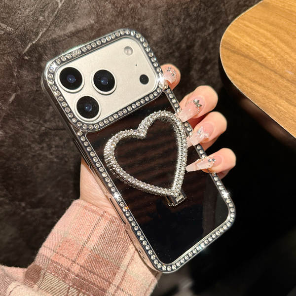 Padrão de espelho de amor para celular Samsung S26 Ultra Shell S25plus Water Drill S24 Super Fire Model S23+