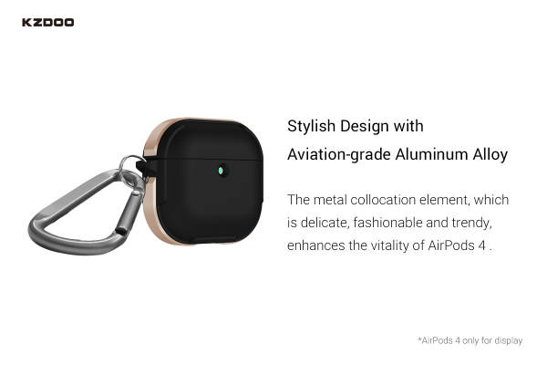 KZDOO para AirPods Pro2Pods4 Apple Bluetooth Headset Cave de proteção de metal Crashguard