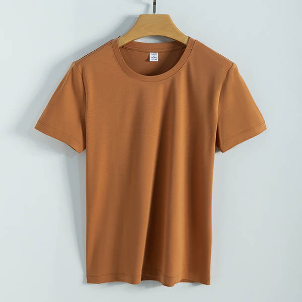 Camiseta feminina de algodão curta