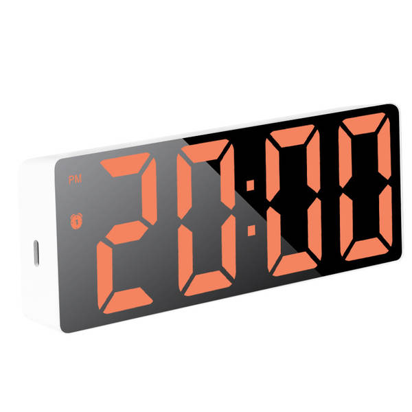 Pequeno relógio de despertador de mesa relógio eletrônico LED nocturno espelho de tempo silencioso monitor de relógio de mesa digital