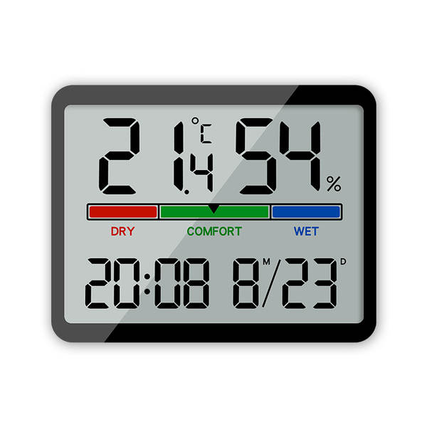 Relógio eletrônico finíssimo relógio digital simples de parede LCD pequeno relógio multifuncional de temperatura de relógio eletrônico 8218