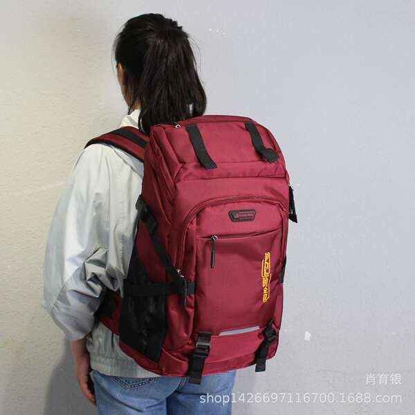 Duas dimensões em grande quantidade de dinheiro clássico de grande capacidade ao ar livre de dois ombros mochila de viagem para estudantes pacote de computador de lazer