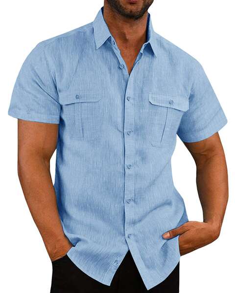 T-shirt masculino de verão de 2025 com mangas curtas e flexíveis 7 cores