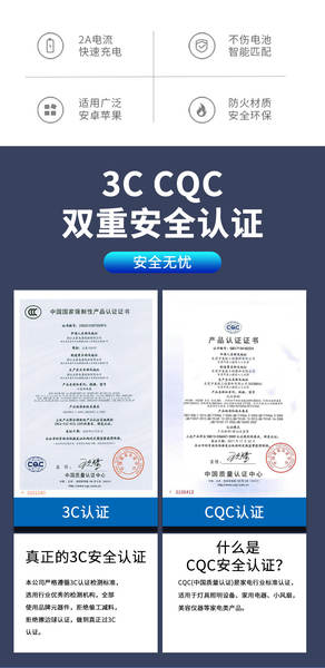 5V2A Charging Head 3C Certified Carregador de celular rápido para Apple iPhone Huawei Android Carregamento rápido