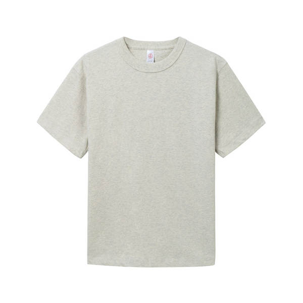 300 gramas Três agulhas de algodão puro de Xinjiang pesos pesados de algodão puro de algodão puro preto e branco T-shirts para homens de mangas curtas
