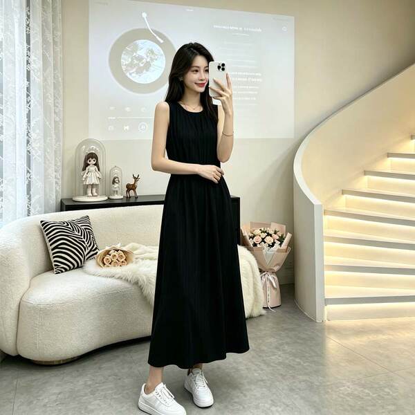 Vestido feminino sem mangas