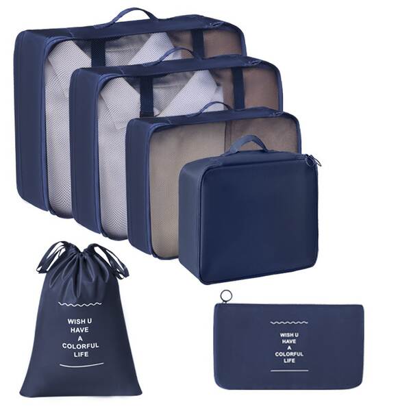Bolsa de viagem da Amazon 7 peças de bagagem ao ar livre bolsa de distribuição multifuncional de maquiagem de roupas