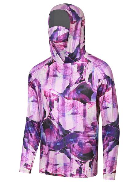 Camiseta de pesca masculina com mangas compridas e secas para o verão