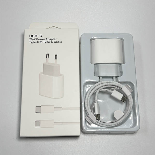 Cabeça de carregamento de celular padrão europeu pd20w para Apple 15 carregador iPad kit linha de dados pd 35w