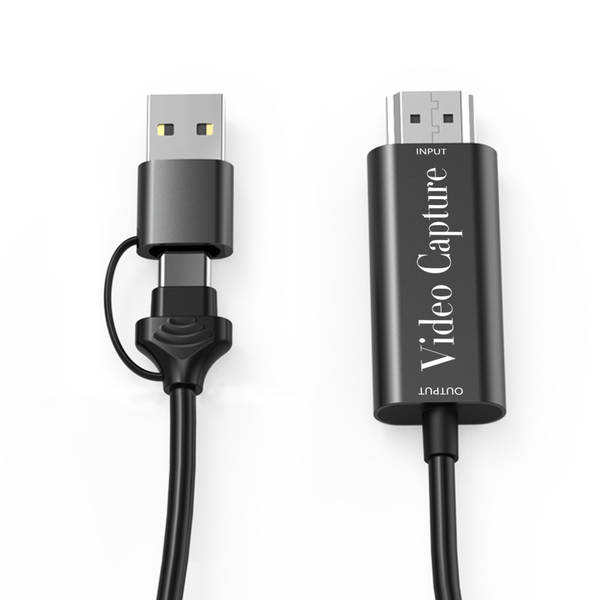 Placa de captura de vídeo Vídeo de captura de jogos de vídeo ao vivo Placa de captura de vídeo HDMI conversão USB3.0 Dupla cabeça