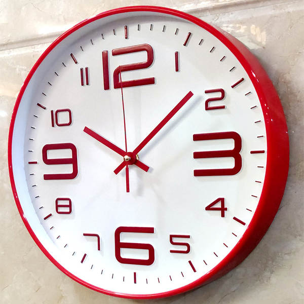12 polegadas 30cm silencioso pendurado relógio relógio horário Amazon cross-border pendurado wall clock atacado
