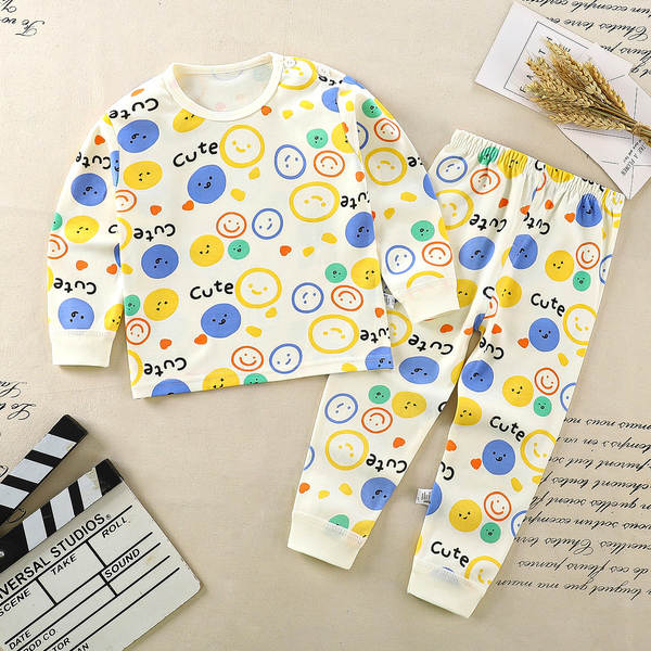 Conjunto de pijama de algodão para crianças
