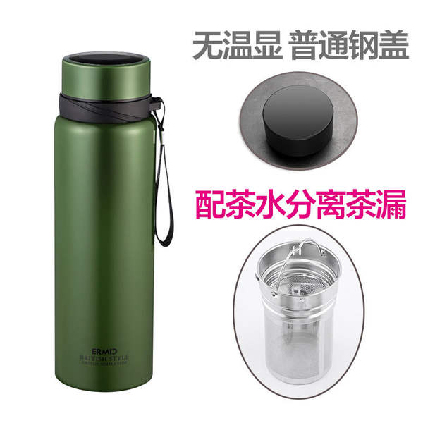 Taça de aquecimento de grande capacidade de aço inoxidável exterior portátil de torneira de turismo pendura de torneira de esportes personalizável de garrafa de aquecimento de logotipo