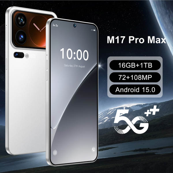 M17 Pro Max celular 16+1TB Android inteligente de 7,3 polegadas de tela grande fonte fábrica de venda direta para distribuição completa