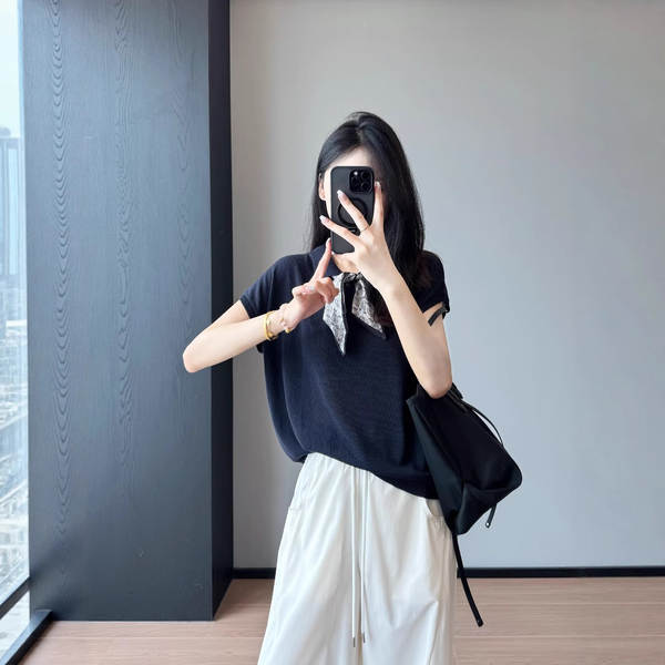 Camisa curta feminina de linho