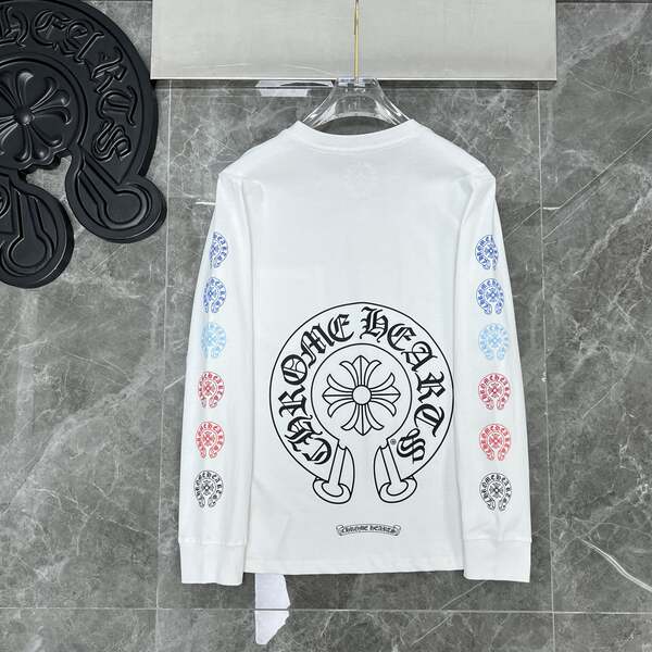 Camiseta de algodão transfronteiriço Chrome Heart Crown Camiseta de algodão transfronteiriço para homens e mulheres
