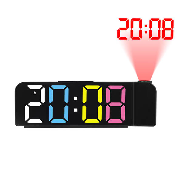 Novo relógio LED de projeção simples transfronteiriço de grande fonte de relógio eletrônico com relógio digital com temperatura 8013