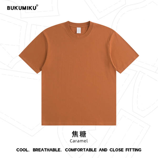230 gramas de algodão puro de manga curta para homens T-shirt personalizado de cor pura Lonely indie logo cultura T-shirt