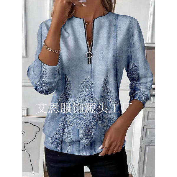 Outono Novo Modelo Europeu e Americano Lingerie Feminino T-Shirt Pós-Símia Vintage Camiseta Desportiva