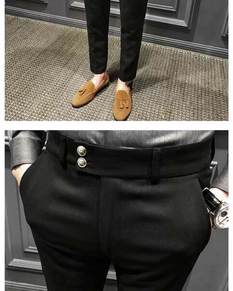 Calça social masculina reta