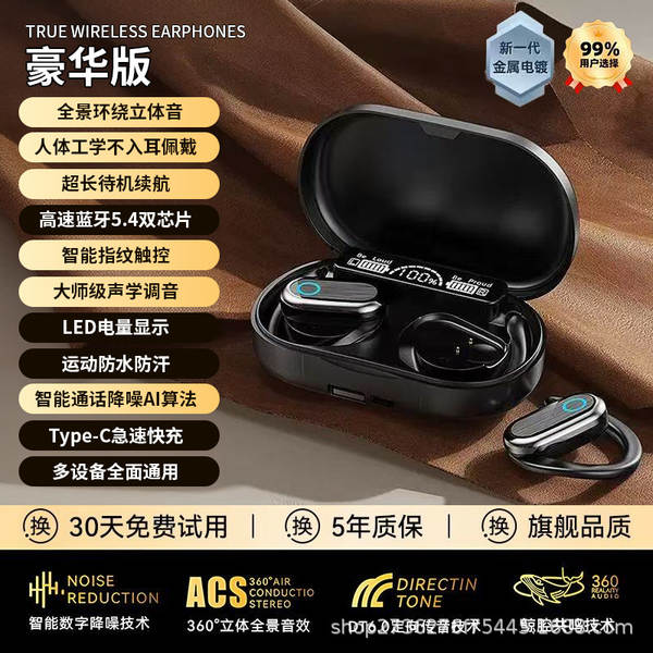Fabricantes transfronteiriços vendem direto tradução de fones de ouvido de tradução de IA do Bluetooth com baixa latência de toque para fones de ouvido Bluetooth
