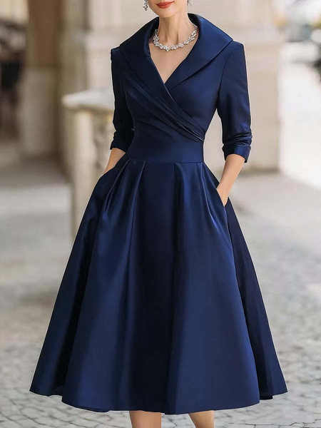 Vestido Longo Formal de Manga Comprida