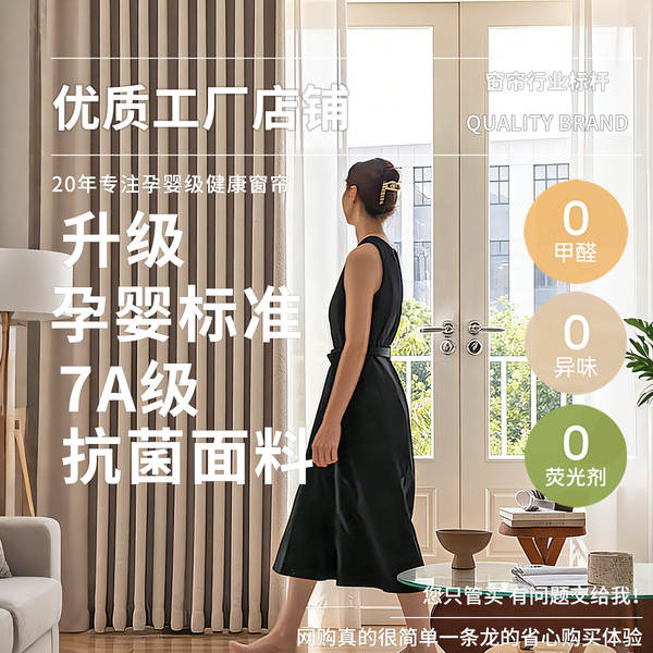 Cortinas personalizadas da ponte de Shandong 2026 Nova simples sala de estar moderna quarto francês do fabricante da Schneel