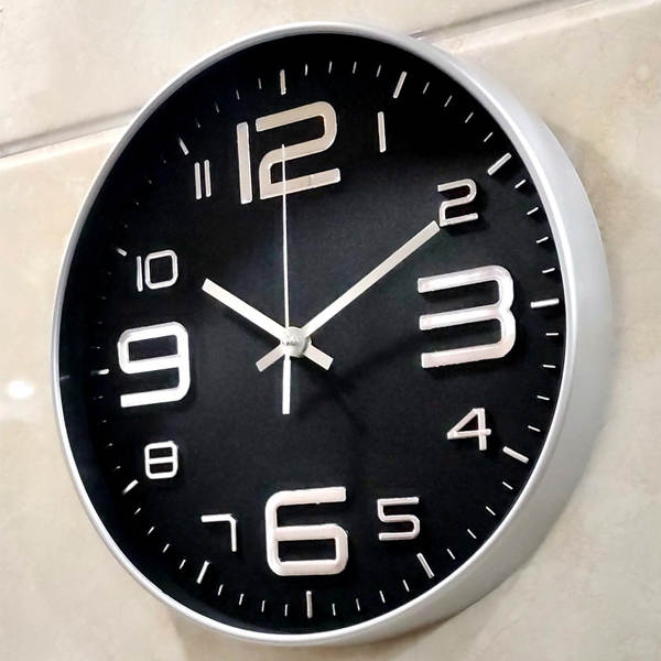 12 polegadas 30cm silencioso pendurado relógio relógio horário Amazon cross-border pendurado wall clock atacado