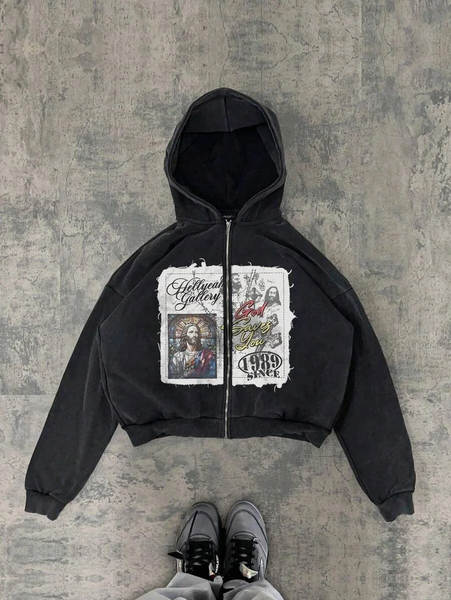 Moletom estampado estilo Y2K