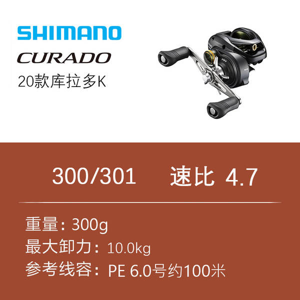 Shimano K Curado K 300HG 301HG para o Mar Negro