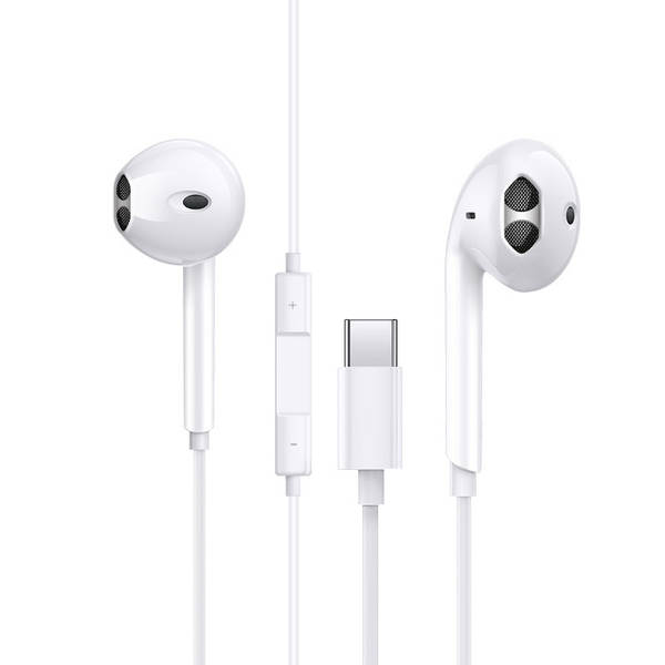 Tipo-C Flat aplicável Xiaomi Huawei 3.5mm telefone inteligente com fio de fone de ouvido com fone de ouvido