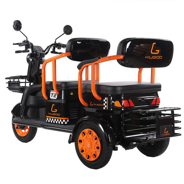 KUGOO T2 triciclo elétrico 500W 60V 60KM faixa de rodagem motorizada triciclo 3 rodas