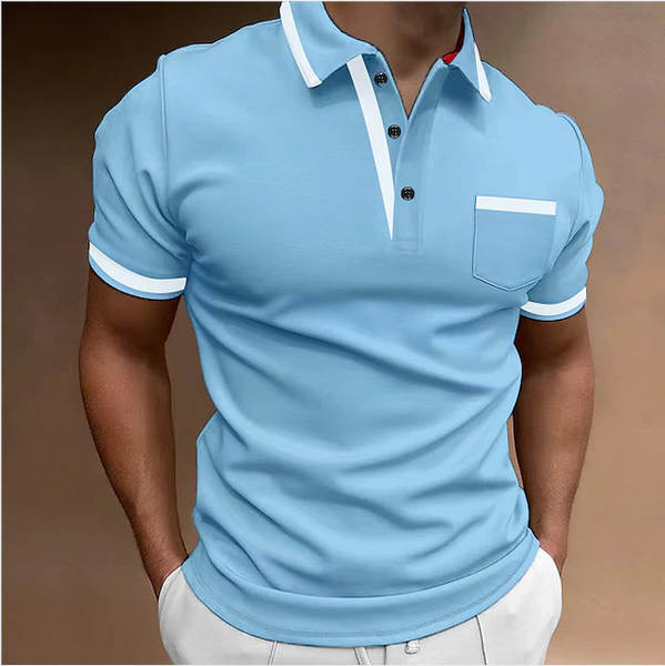 2023 Cross-border Europa e América Camiseta de esportes de lazer de três pedaços POLO camisa de golfe digital impressão de camisa