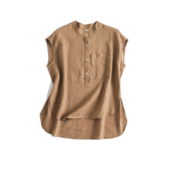Camiseta de couro curto com mangas curtas e compridas #005