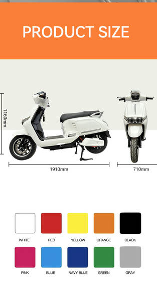 Fabricantes de exportação de veículos elétricos de geração direta para motocicletas elétricas para scooters de recreação para pedestres 60V72V para scooters