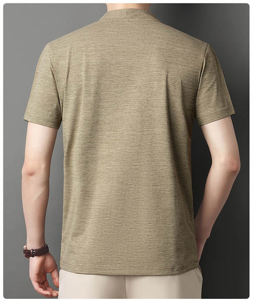 Novas roupas de verão masculinas de couro curto para homens T-shirts de couro curto para homens T-shirts de sexo masculino