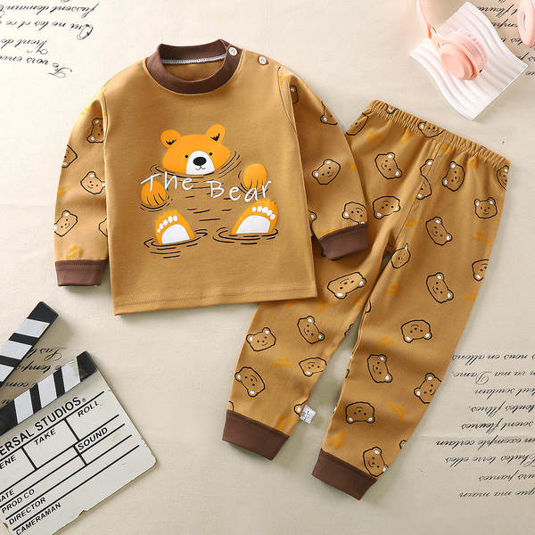 Conjunto de pijama de algodão para crianças