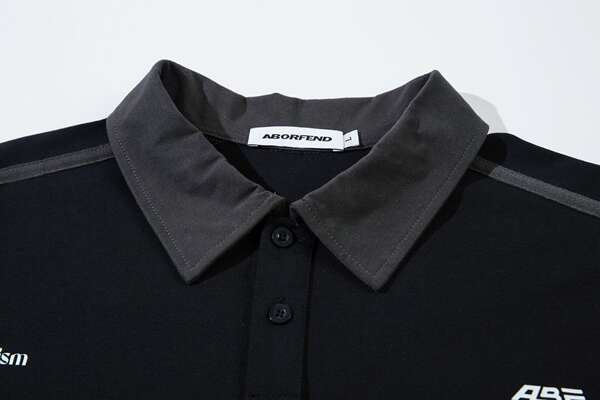 Vestido masculino de verão de 2025 novo estilo americano de t-shirt de polo esportivo em linha com mangas curtas de casal