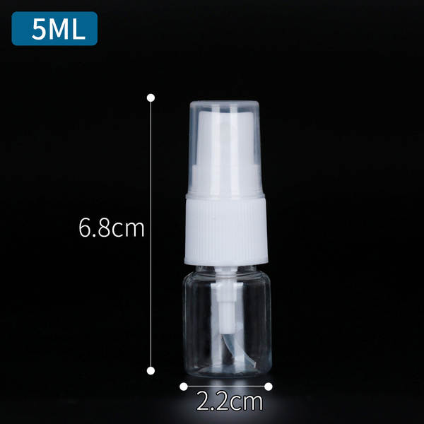 Venda por atacado 30ml 50ml 100ml garrafas de pulverização transparentes PET garrafas de plástico garrafas de distribuição de garrafas de pulverização de álcool