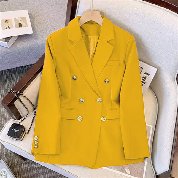 2026 Primavera Outono Nova capa de vestido Coréia Coréia Versão Direita Relaxada Relaxada Moda Humor Deslumbrante Pequeno Vestíbulo