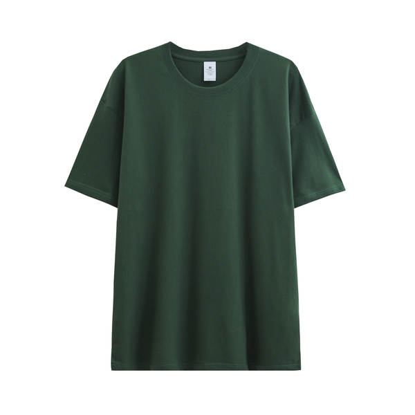 Novo peso pesado de 230 gramas algodão puro branco pano de pano curto T-shirt feminino folheto semi-lençado camiseta masculina por atacado