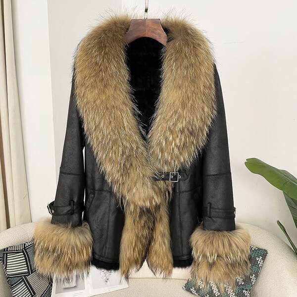 Novo modelo de mulher curta cor de moda luxo raposa pelúcia coelho pelúcia pelúcia pelúcia roupa de mulher casaco