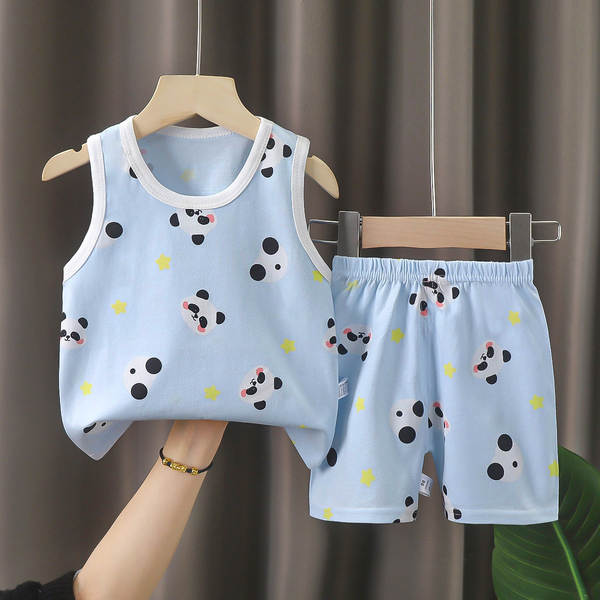 Vestido de verão infantil de algodão