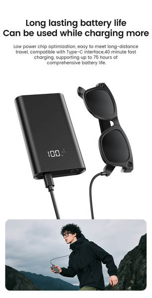 Novos óculos inteligentes E02 AI com câmera para tradução de fotos para reconhecimento de óculos Bluetooth para chamadas de música para redução de ruído