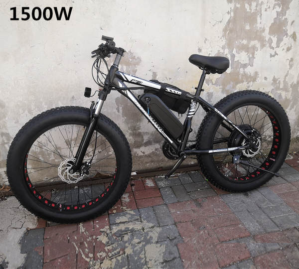 26 polegadas 4,0 pneus snowboard 1500W motor velocidade de alumínio de liga de gordura assistente elétrico 48V montanha auto