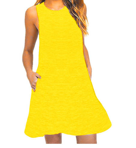 Exportação da Rússia comércio exterior transfronteiriço bolso sem mangas vestido de vestido 2026 vestido de vestido de mulher Grande quantidade de dinheiro
